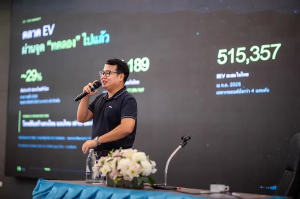 คุณรฐกฤษ ใยดี CEO EV Power Energy บรรยายพิเศษหัวข้อแนวโน้มตลาดสถานีอัดประจุยานยนต์ไฟฟ้า