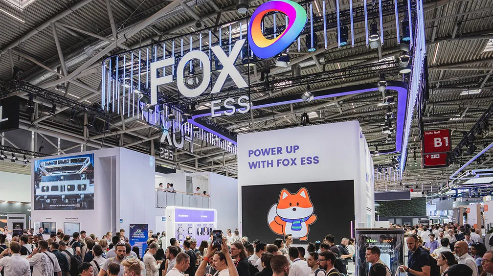 บูธ FOX ESS ในงานแสดงสินค้าพลังงาน